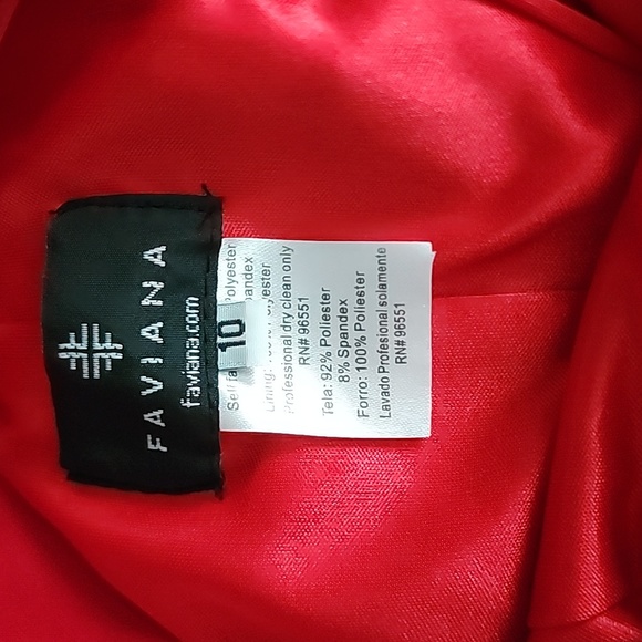 Faviana Red Dress Size 10 - Picture 12 of 12